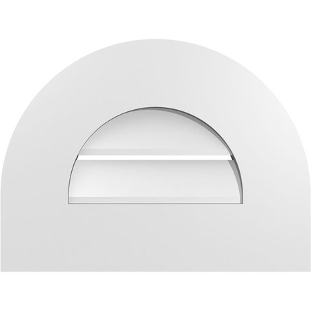 Ekena Millwork Round Top Surface Mount PVC Gable Vent: Functional, w/ 3-1/2"W x 1"P Standard Frame, 16"W x 12"H GVPRT16X1201SF